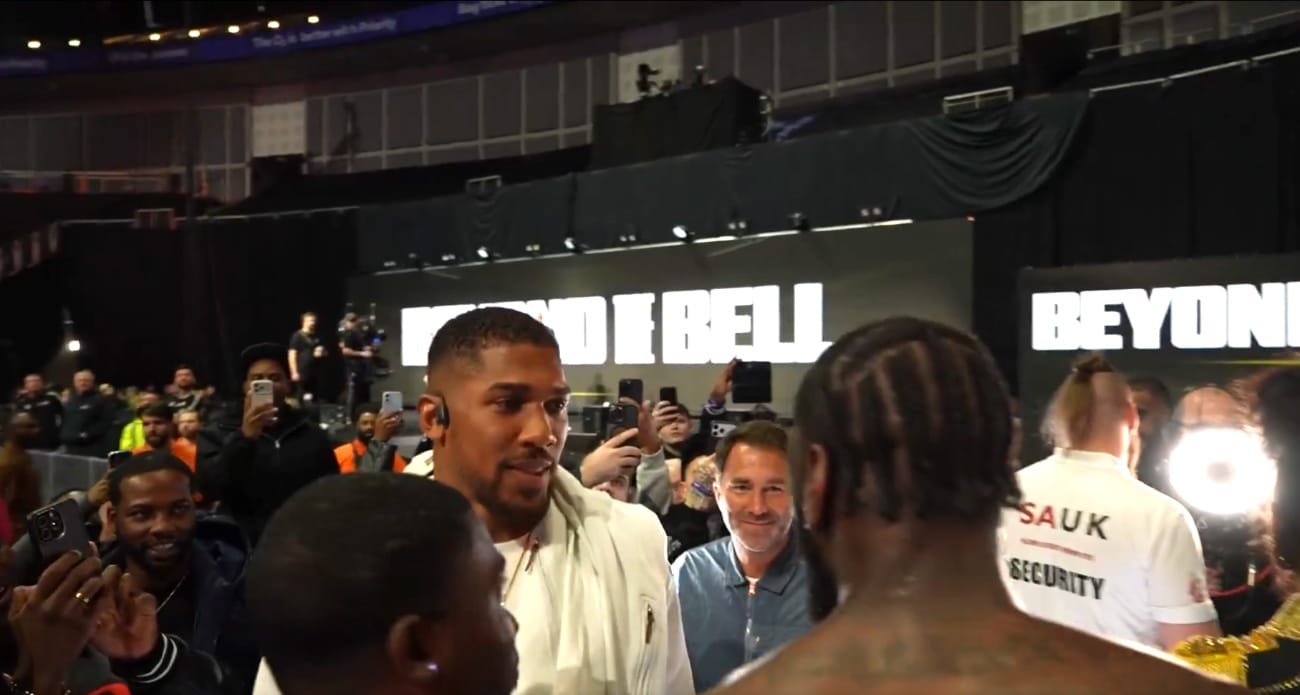 Deontay Wilder Confronts Anthony Joshua After Win